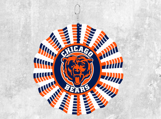 Chicago Bears Football 10 Inch Wind Spinner