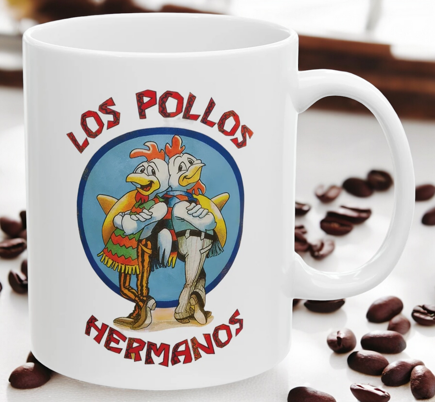 Los Pollos Hermanos Coffee Cup - Breaking Bad Inspired Mug - 11 or 15 ounce Options