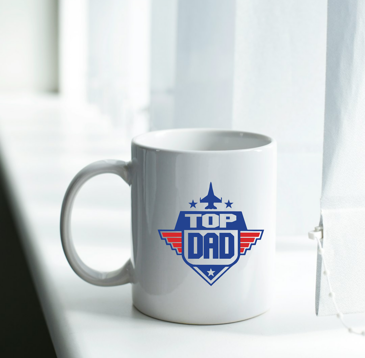 Top Dad Coffee Mug. Great Father's Day Gift For Dad. 11 Or 15 Ounce Coffee Mug.